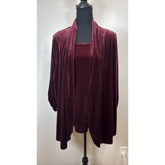 Susan Graver Other - Susan Graver Tank Top and Jacket Size 2X? Wine Whimsigoth Dark Romantic